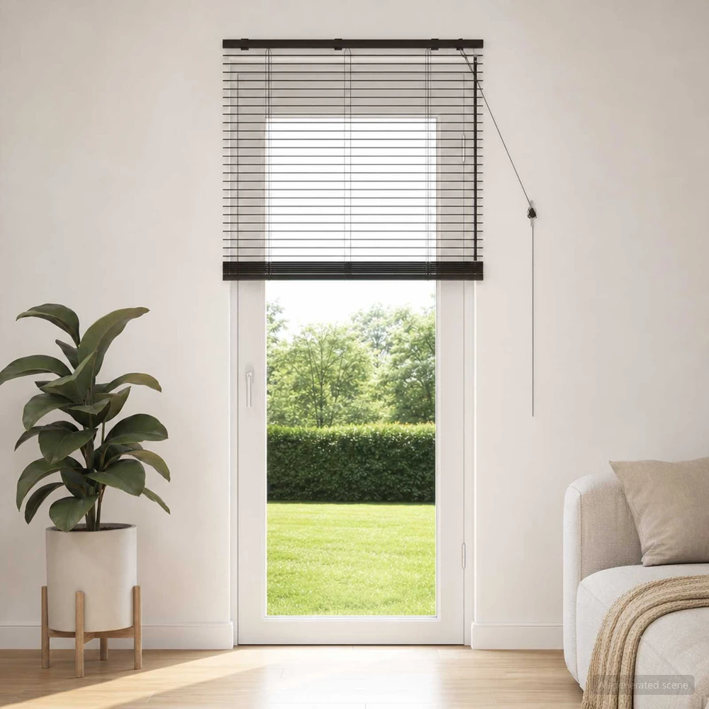 Venecijos žaliuzės Tamsiai rudas 90 x 250 cm 35 mm