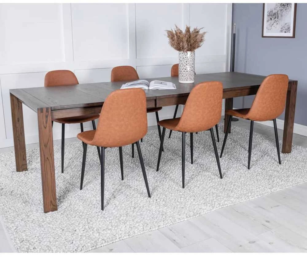 Venture Design Venture Home Valgomojo kėdės Polar, 2vnt., rudos/juodos