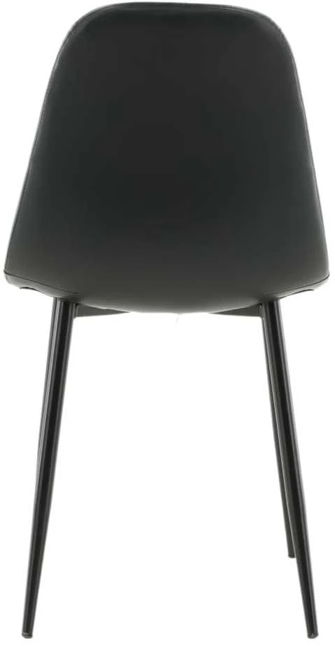 Venture Home Valgomojo kėdės Polar, 2vnt., juodos, odos imitacijos
