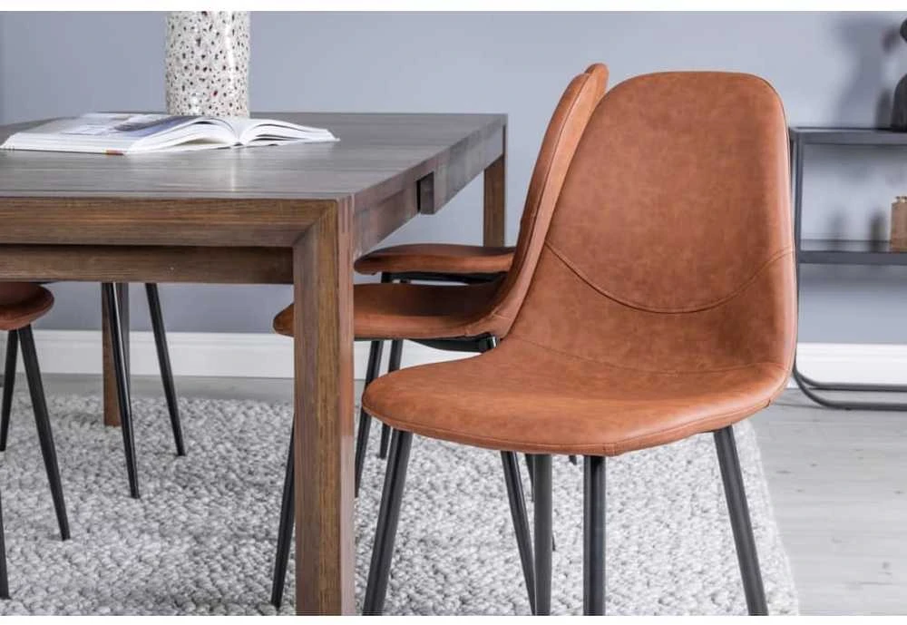 Venture Design Venture Home Valgomojo kėdės Polar, 2vnt., rudos/juodos