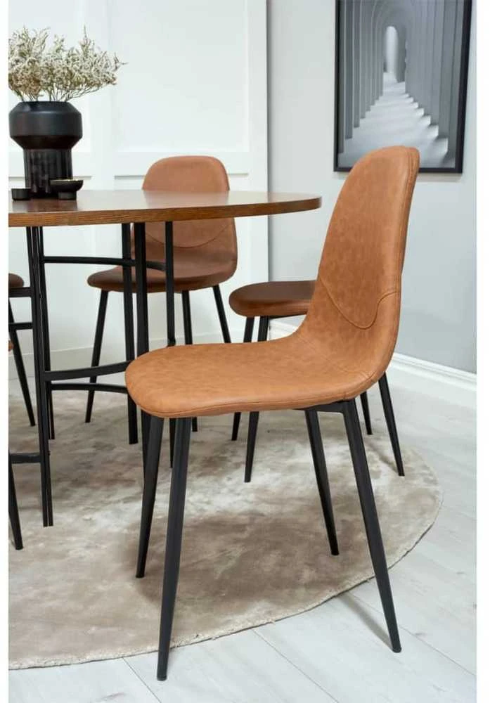 Venture Design Venture Home Valgomojo kėdės Polar, 2vnt., rudos/juodos
