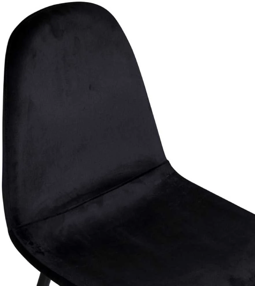 Venture Home Valgomojo kėdės Polar, 2vnt., juodos spalvos, aksomas