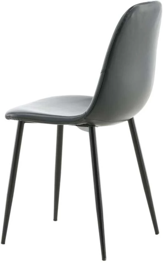 Venture Home Valgomojo kėdės Polar, 2vnt., juodos, odos imitacijos