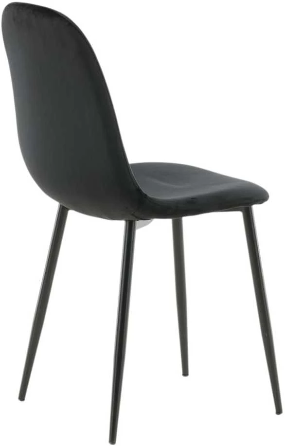 Venture Home Valgomojo kėdės Polar, 2vnt., juodos spalvos, aksomas