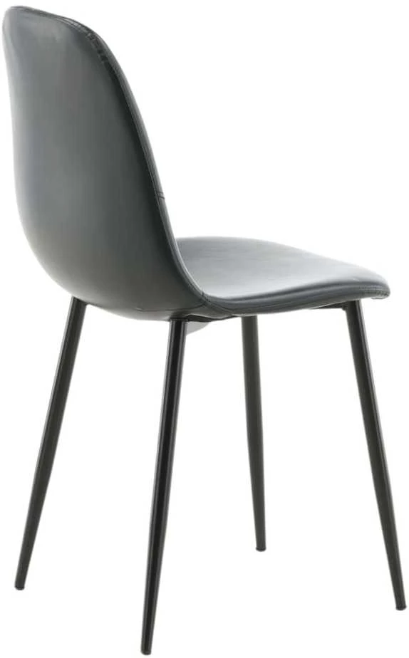 Venture Home Valgomojo kėdės Polar, 2vnt., juodos, odos imitacijos