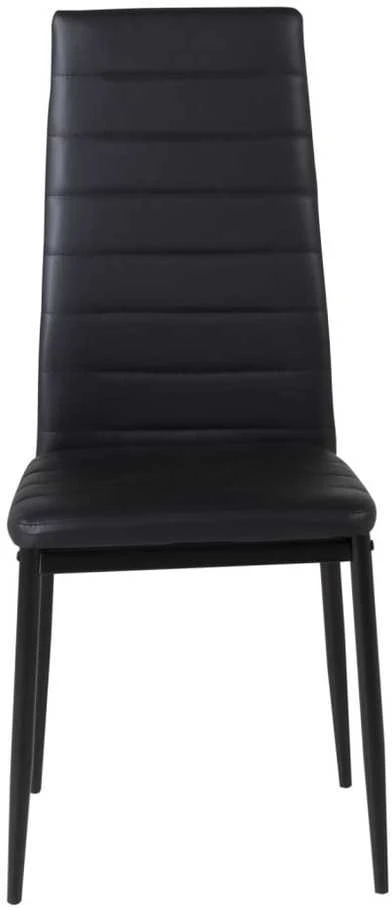 Venture Home Valgomojo kėdės Slim, 2vnt., juodos, odos imitacijos