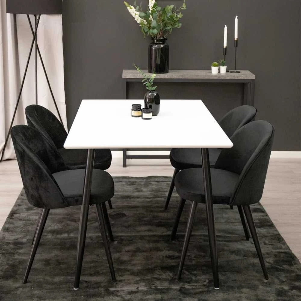 Venture Design Venture Home Valgomojo kėdės Velvet, 2vnt., juodos spalvos, aksomas