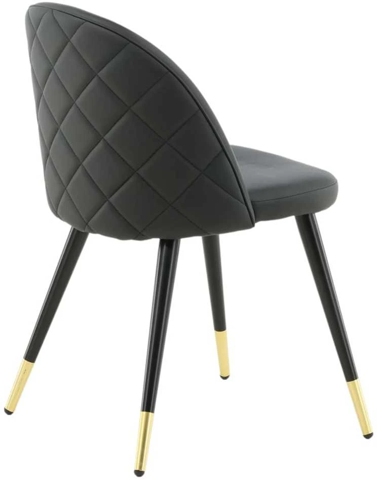 Venture Home Valgomojo kėdės Velvet, 2vnt., juodos, odos imitacijos