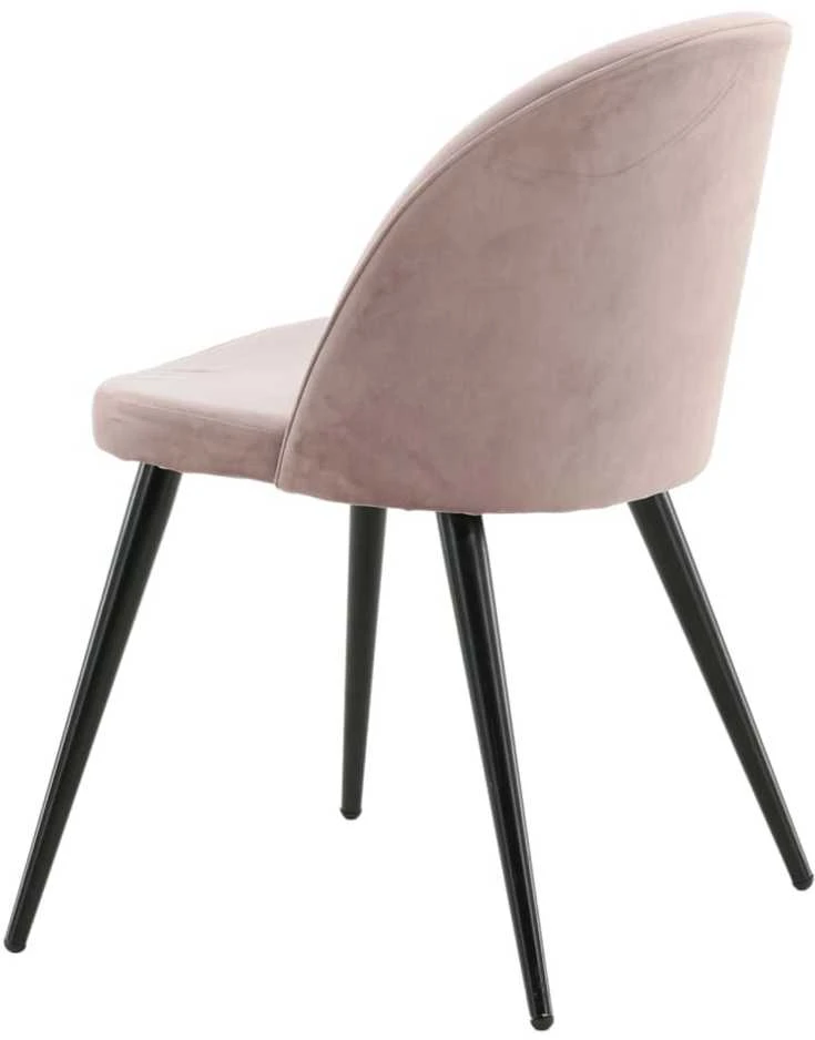 Venture Home Valgomojo kėdės Velvet, 2vnt., juodos/rožinės, aksomas