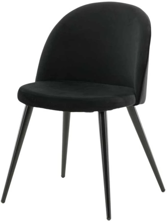 Venture Design Venture Home Valgomojo kėdės Velvet, 2vnt., juodos spalvos, aksomas