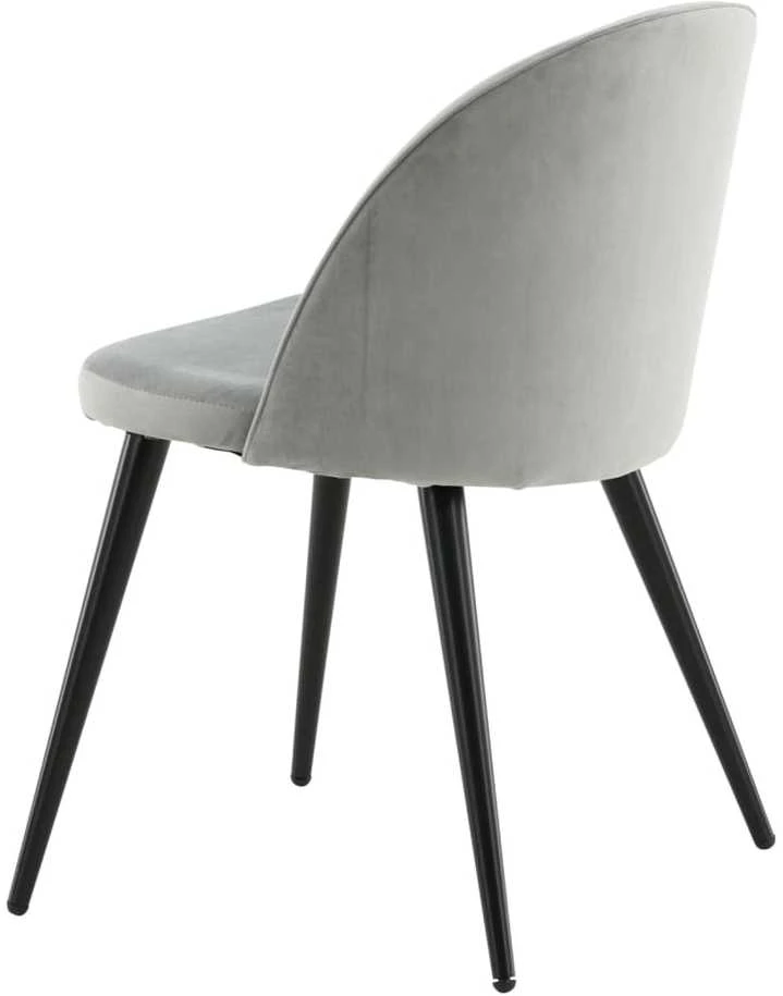 Venture Home Valgomojo kėdės Velvet, 2vnt., juodos/pilkos, aksomas