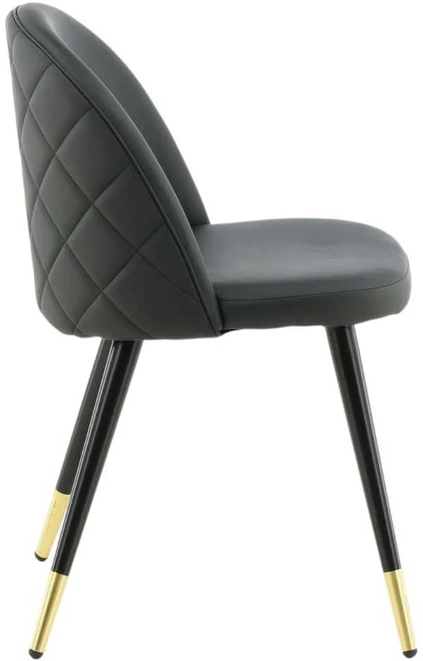 Venture Home Valgomojo kėdės Velvet, 2vnt., juodos, odos imitacijos