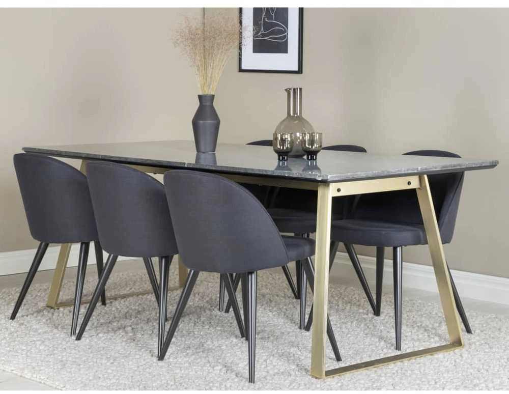 Venture Design Venture Home Valgomojo kėdės Velvet, 2vnt., juodos, poliesteris