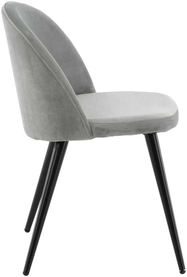 Venture Home Valgomojo kėdės Velvet, 2vnt., juodos/pilkos, aksomas