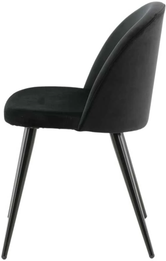 Venture Design Venture Home Valgomojo kėdės Velvet, 2vnt., juodos spalvos, aksomas
