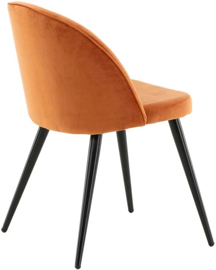 Venture Home Valgomojo kėdės Velvet, 2vnt., juodos/rūdžių, aksomas