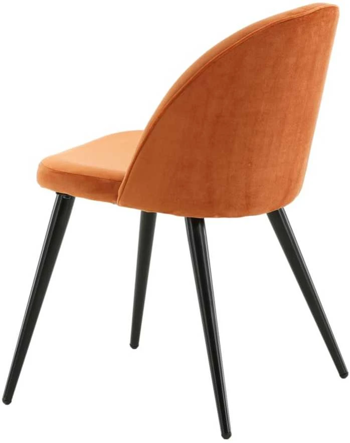 Venture Home Valgomojo kėdės Velvet, 2vnt., juodos/rūdžių, aksomas