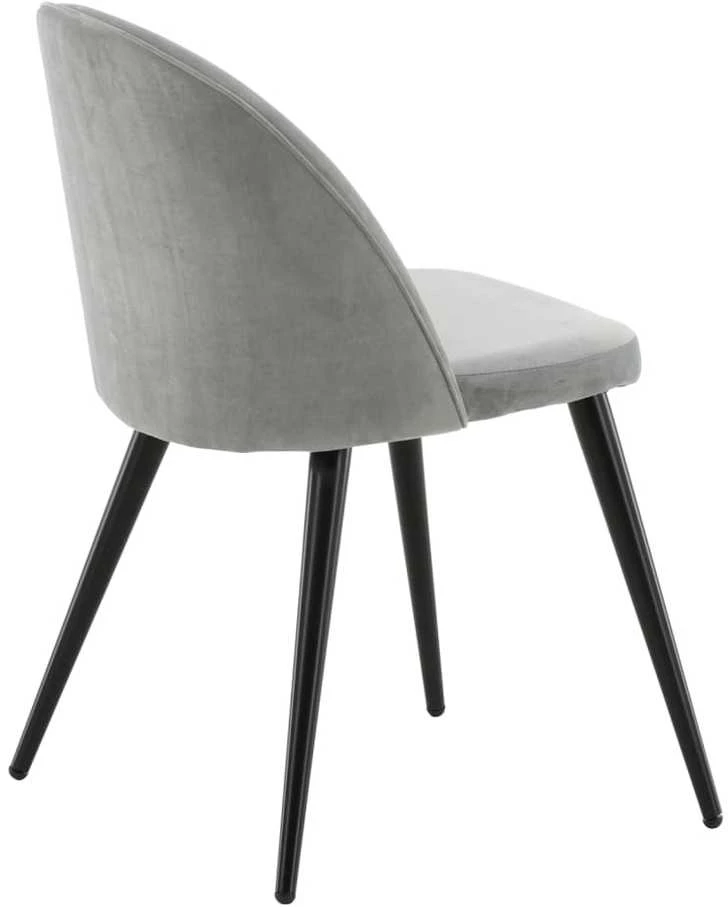 Venture Home Valgomojo kėdės Velvet, 2vnt., juodos/pilkos, aksomas