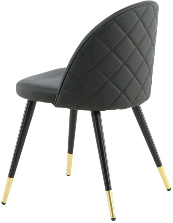 Venture Home Valgomojo kėdės Velvet, 2vnt., juodos, odos imitacijos