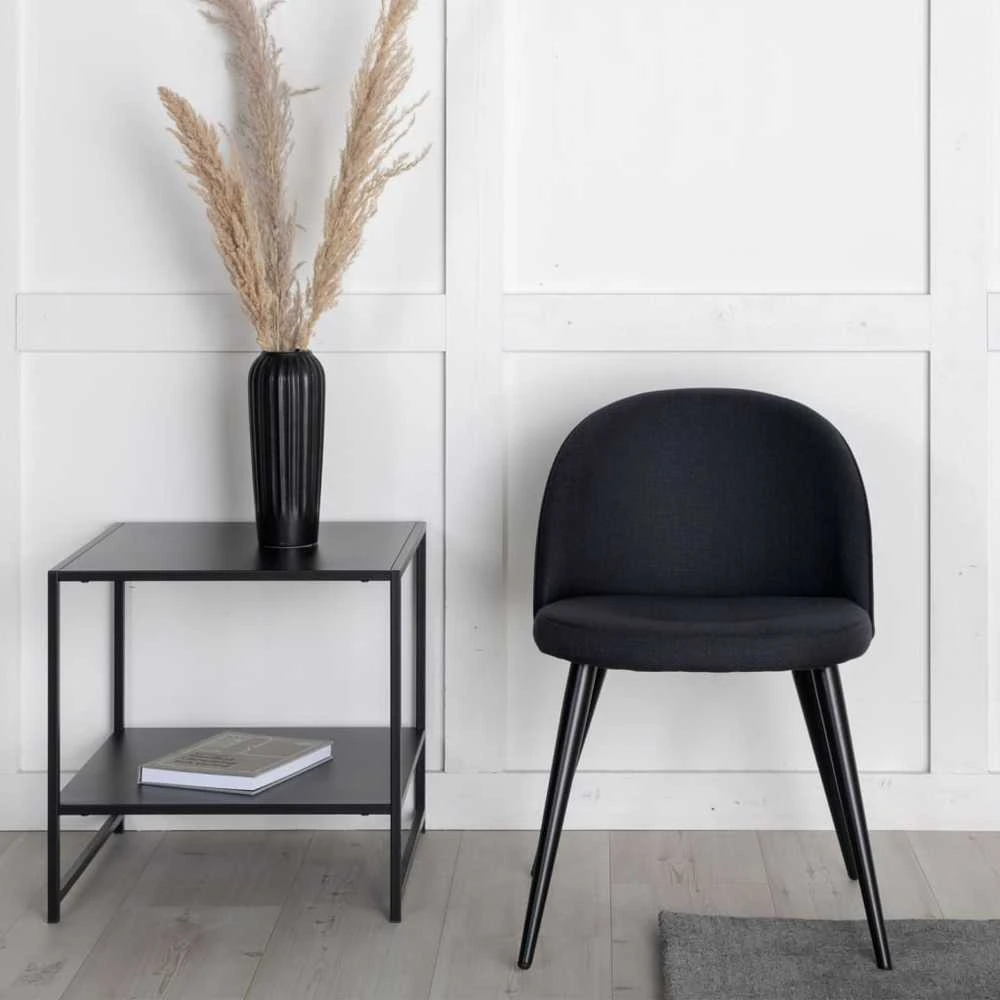 Venture Design Venture Home Valgomojo kėdės Velvet, 2vnt., juodos, poliesteris
