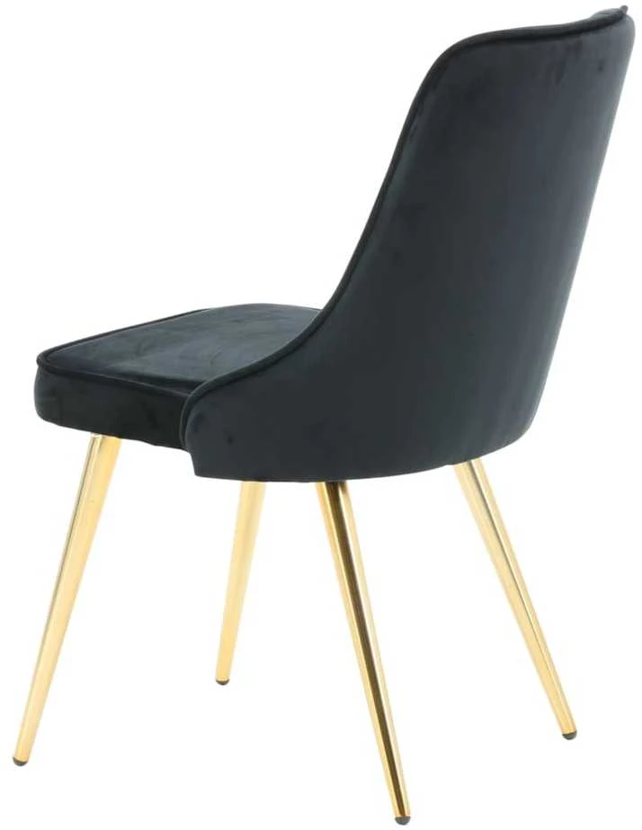 Venture Home Valgomojo kėdės Velvet Deluxe, 2vnt., juodos, aksomas