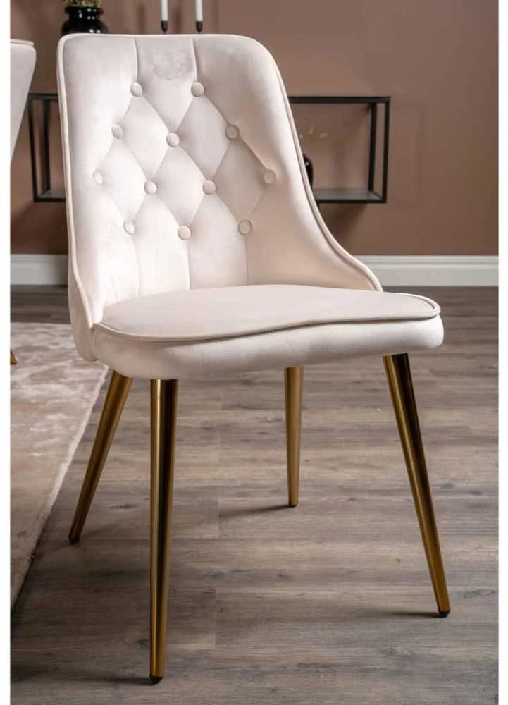 Venture Home Valgomojo kėdės Velvet Deluxe, 2vnt., smėlio, aksomas