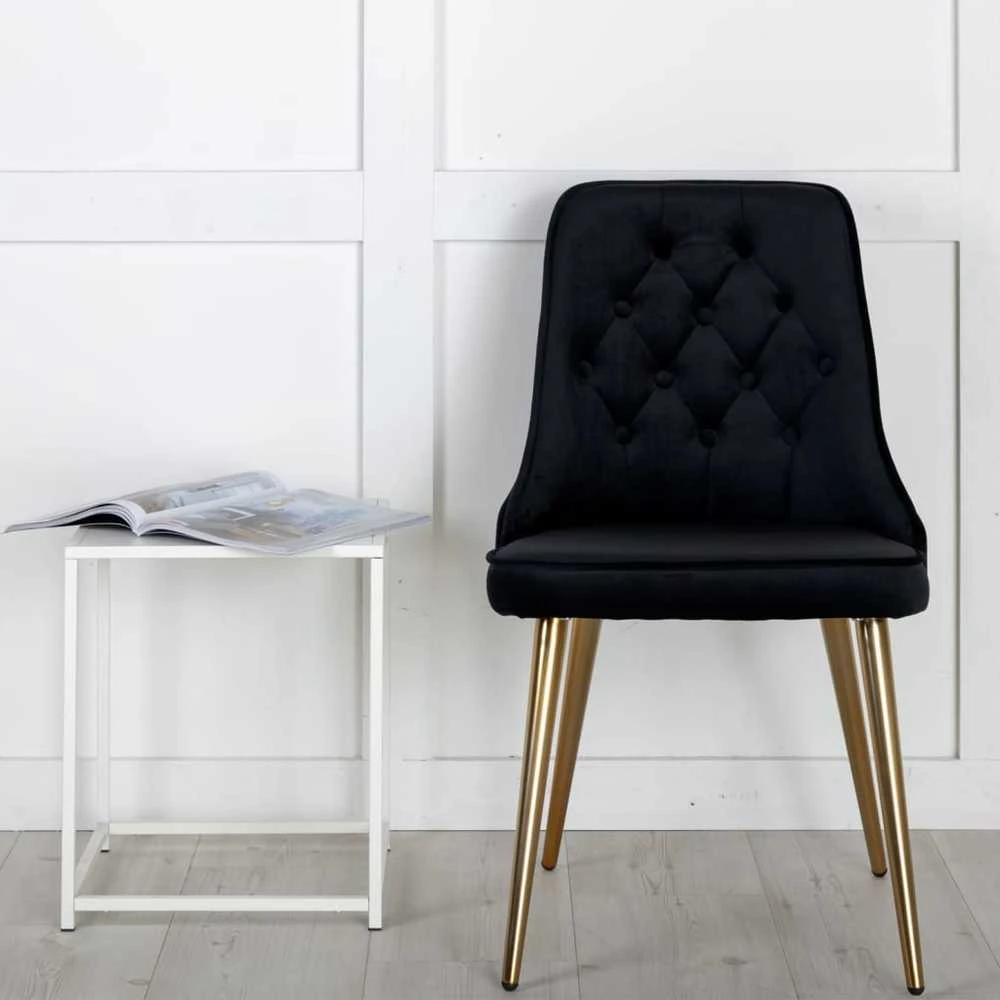 Venture Home Valgomojo kėdės Velvet Deluxe, 2vnt., juodos, aksomas