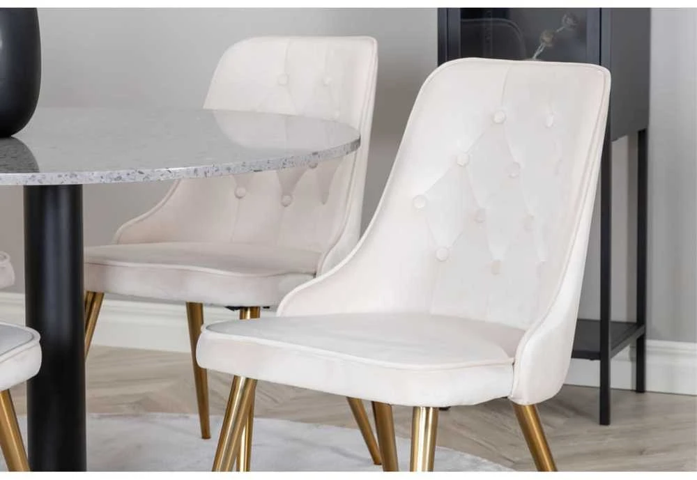 Venture Home Valgomojo kėdės Velvet Deluxe, 2vnt., smėlio, aksomas