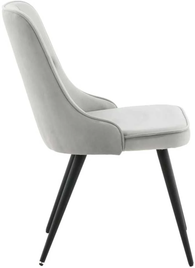 Venture Home Valgomojo kėdės Velvet Deluxe, 2vnt., pilkos, aksomas