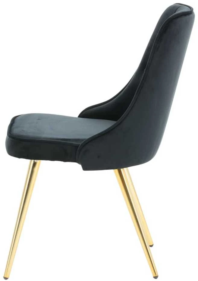 Venture Home Valgomojo kėdės Velvet Deluxe, 2vnt., juodos, aksomas