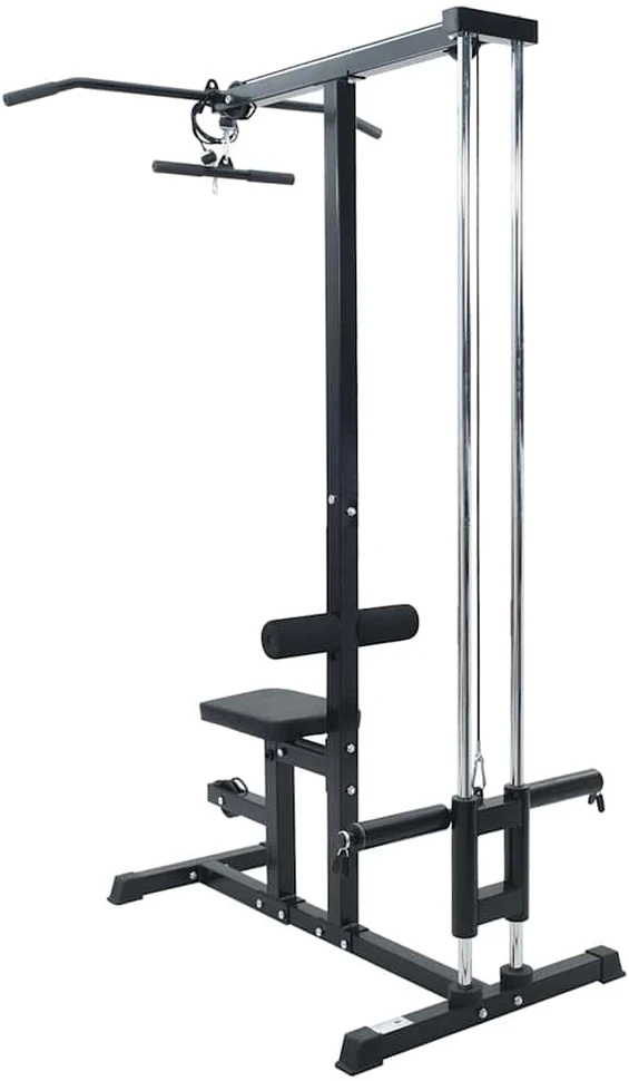 Vertikalios traukos treniruoklis Juoda 110 x 70 x 187 cm
