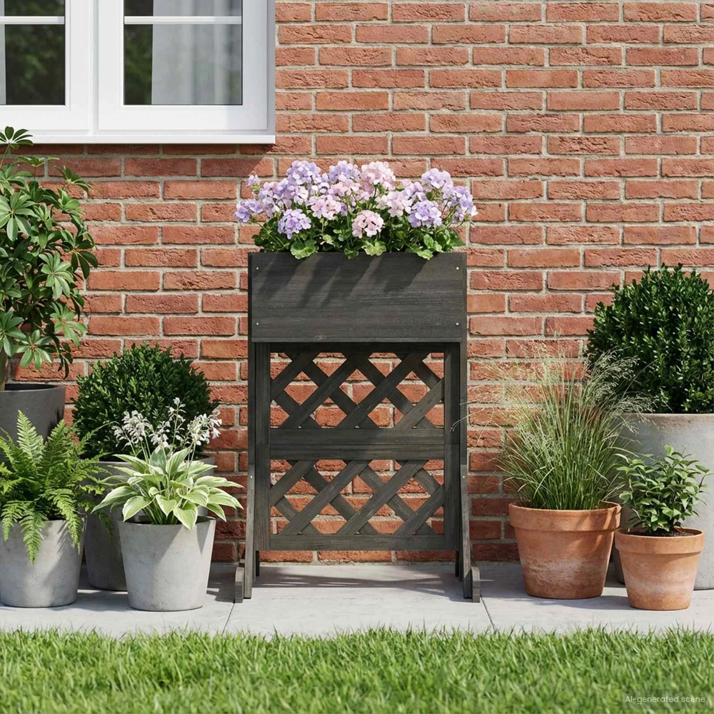 Vertikalus sodinimo trellis Pilka 48 x 30 x 70,5 cm