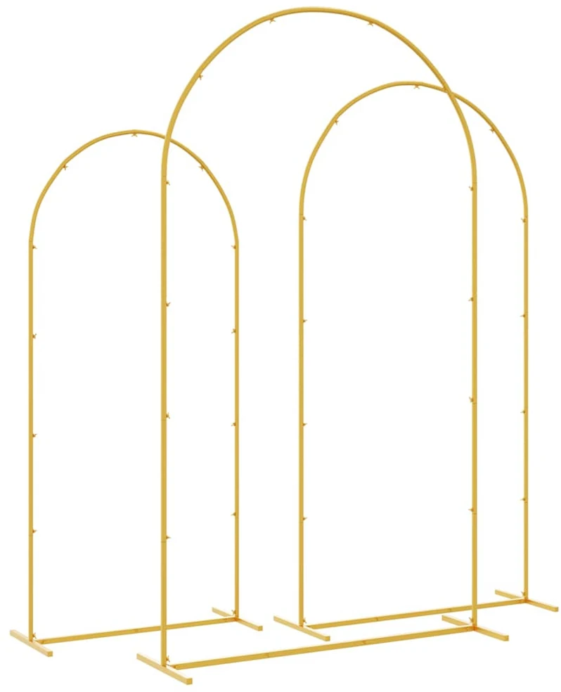 Vestuvinis Arklys 3 vnt. Auksinė 120 x 40 x 217 cm Plienas