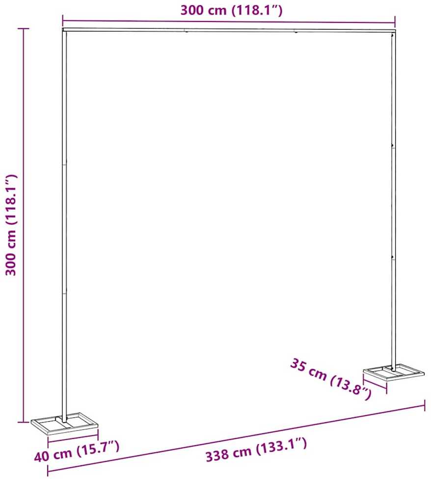 Vestuvinis Arklys Auksinė 338 x 35 x 300 cm Plienas