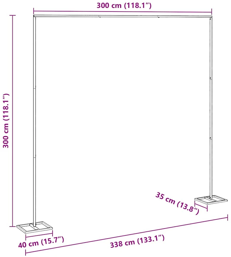 Vestuvinis Arklys Auksinė 338 x 35 x 300 cm Plienas