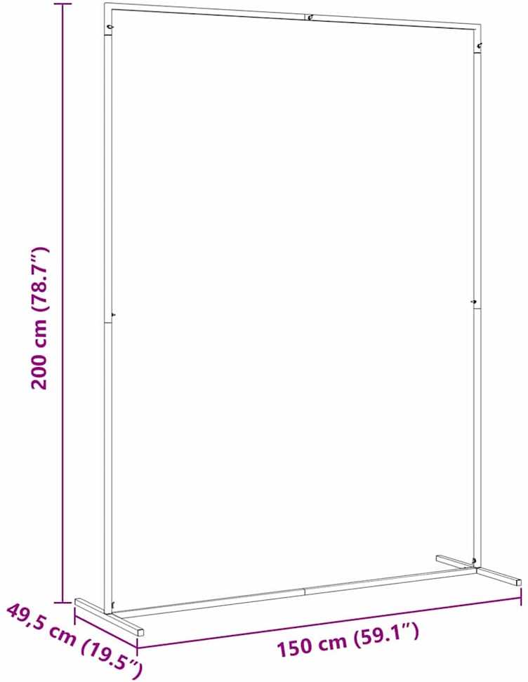 Vestuvinis Arklys Balta 150 x 49,5 x 200 cm Plienas
