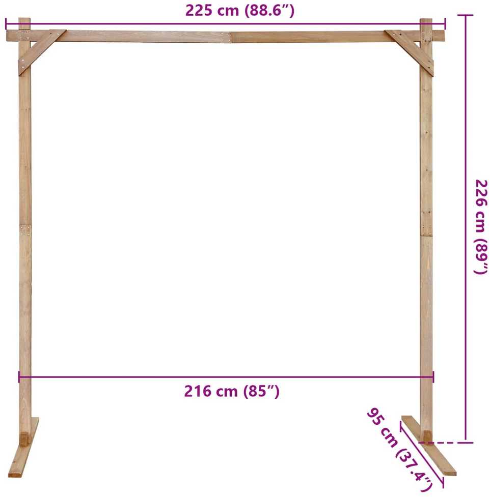 Vestuvinis Arklys Šviesiai rudas 225 x 95 x 226 cm