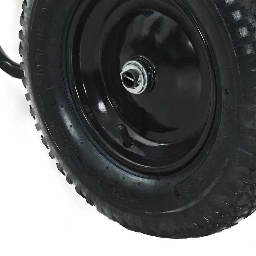 Vežimėlis Sidabrinė ir juoda 80 L 120 kg Galvanizuotas plienas