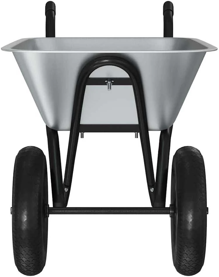 Vežimėlis Sidabrinė ir juoda 80 L 120 kg Galvanizuotas plienas