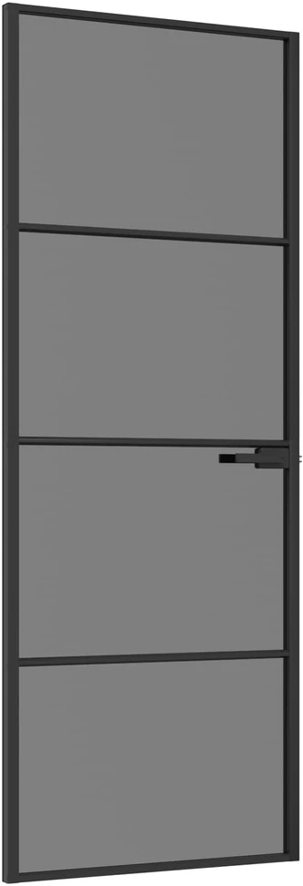 Vidaus durys 76 x 201,5 cm Grūdintas stiklas ir aliuminis