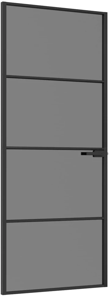 Vidaus durys 83 x 201,5 cm Grūdintas stiklas ir aliuminis