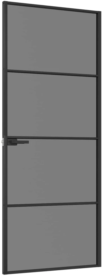 Vidaus durys 83 x 201,5 cm Grūdintas stiklas ir aliuminis