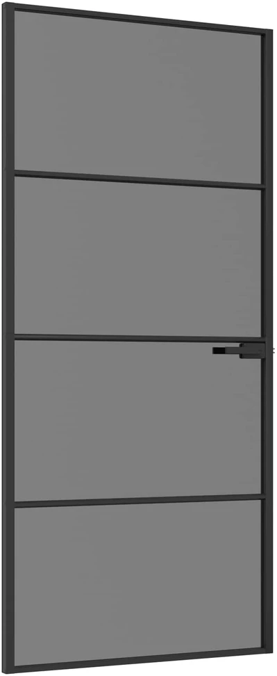 Vidaus durys 93 x 201,5 cm Grūdintas stiklas ir aliuminis