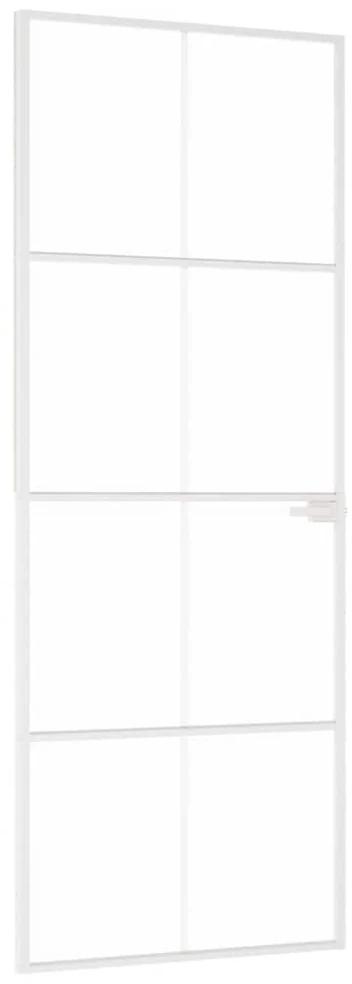 Vidaus durys, baltos, 76x201,5cm, grūdintas stiklas/aliuminis