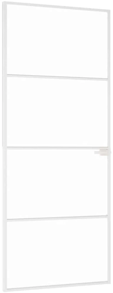 Vidaus durys, baltos, 83x201,5cm, grūdintas stiklas/aliuminis