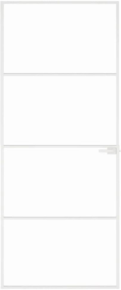 Vidaus durys, baltos, 83x201,5cm, grūdintas stiklas/aliuminis