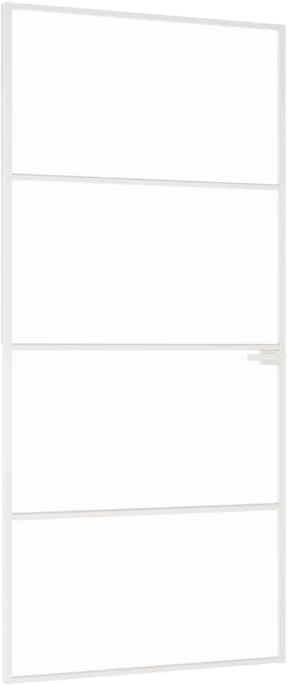 Vidaus durys, baltos, 93x201,5cm, grūdintas stiklas/aliuminis