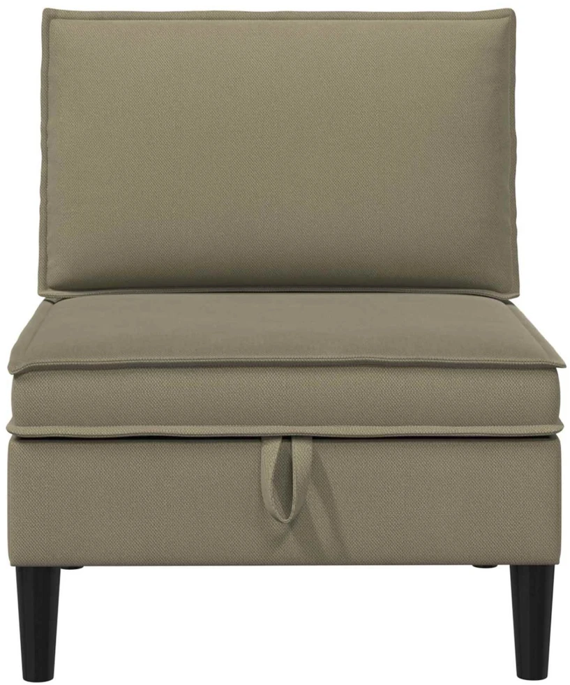 Vidinė Sofa su Saugykla Chaki Aksomas
