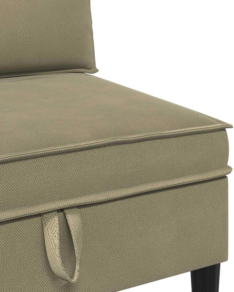 Vidinė Sofa su Saugykla Chaki Aksomas