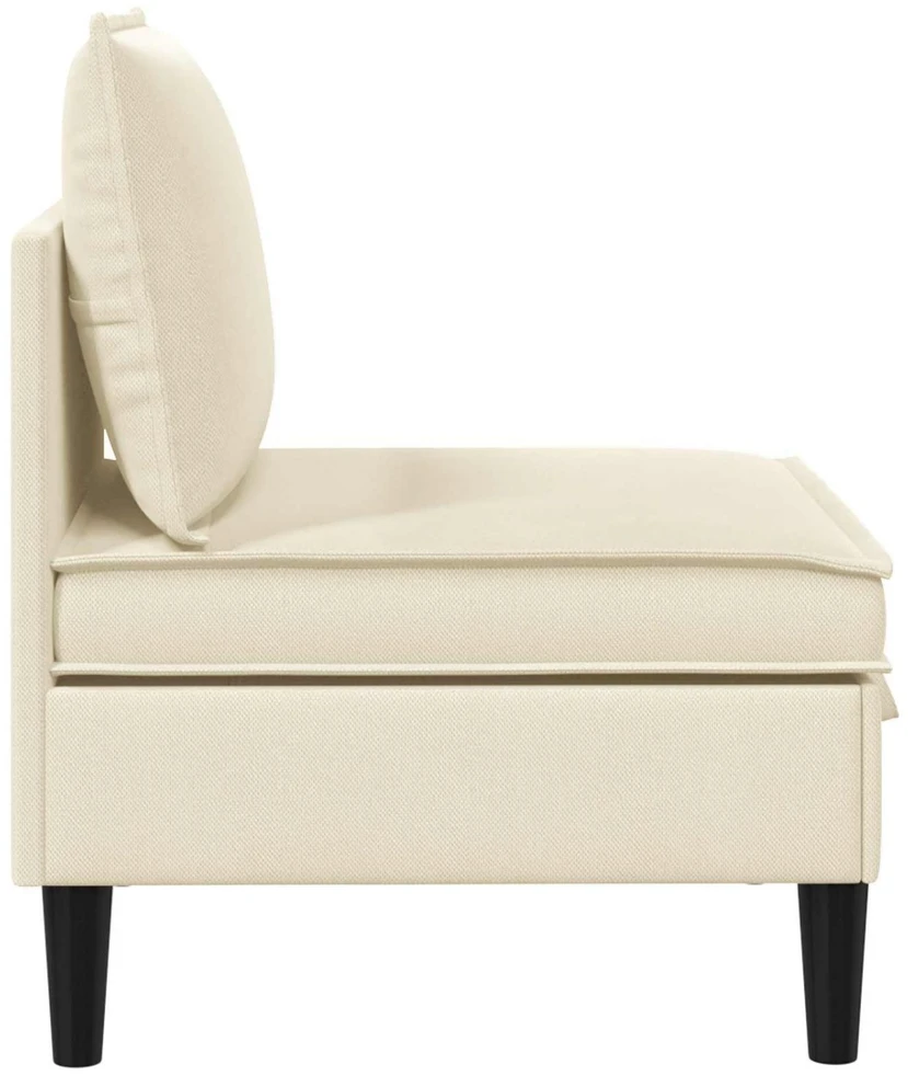 Vidinė Sofa su Saugykla Kreminė Aksomas